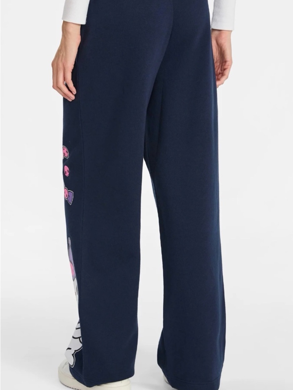 🌧️Hello Kitty Navy Kuromi Graphic straight Leg Joggers with Pink Accents - Picture 2 of 3